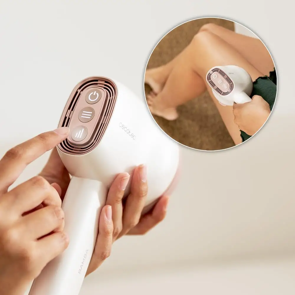 Συσκευή Μασάζ Σώματος Κατά της Κυτταρίτιδας με 8 Ανταλλακτικές Κεφαλές, 5 Λειτουργίες & 6 Επίπεδα Έντασης CEC-04449 Cecotec