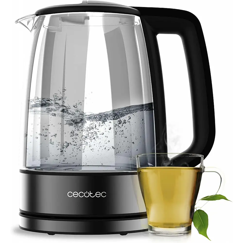 Βραστήρας Νερού 1,7L με Γυάλινο Μποροπυριτικό Σώμα 2200W Μαύρο CEC-00169 Cecotec