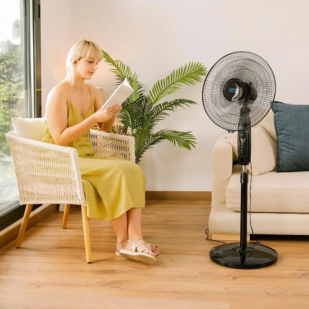 Ανεμιστήρας Δαπέδου 45W με 3 Ταχύτητες, Χρονοδιακόπτη 1 Ώρας και Ύψος έως 135 cm Μαύρο CEC-08299 Cecotec