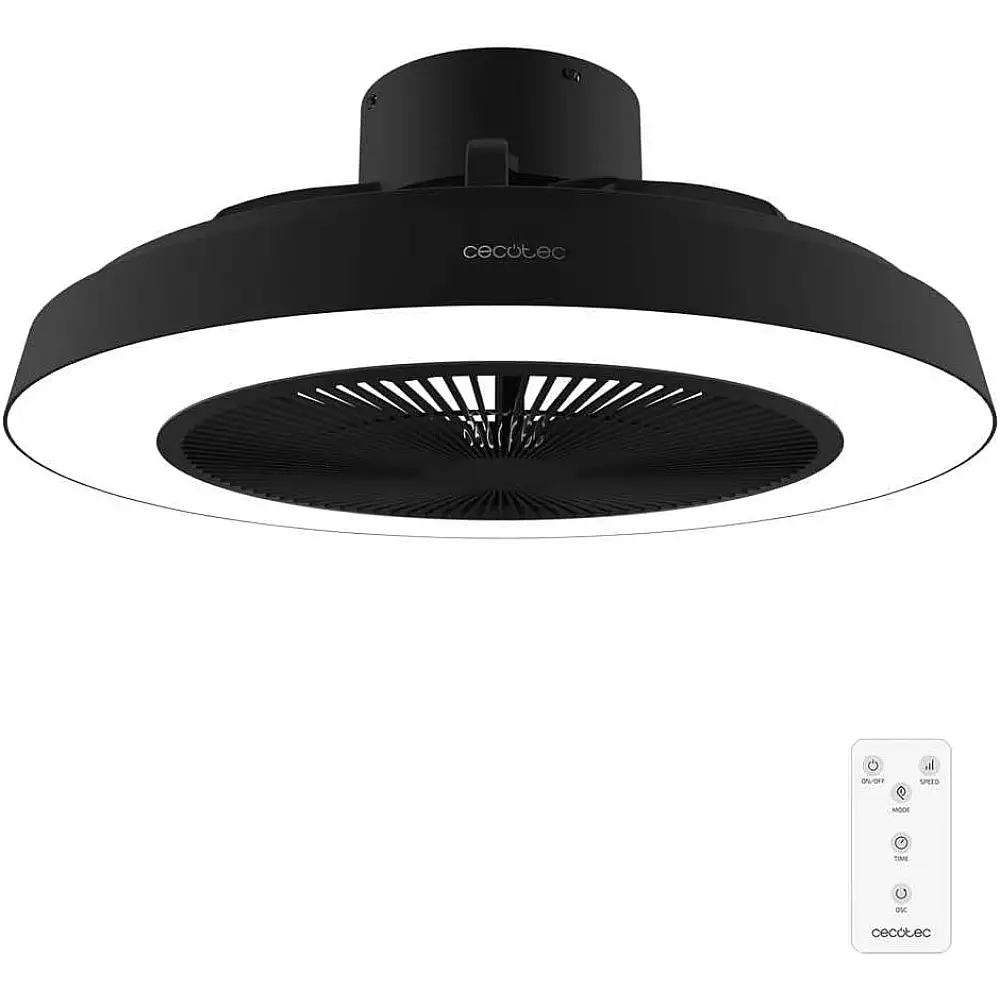 Ανεμιστήρας Οροφής με Φως LED και Χειριστήριο 20W EnergySilence LampAero 600 InsideBlack Μαύρο CEC-08649 Cecotec