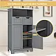 Ντουλάπι Δαπέδου με 2 Συρτάρια & Ράφια  60 x 30 x 109 cm Γκρι JV12221GR Costway