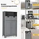 Ντουλάπι Δαπέδου με 2 Συρτάρια & Ράφια  60 x 30 x 109 cm Γκρι JV12221GR Costway
