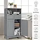 Ντουλάπι Δαπέδου με 2 Συρτάρια & Ράφια  60 x 30 x 109 cm Γκρι JV12221GR Costway