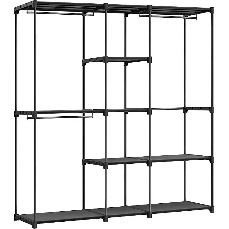 Φορητή Ανοιχτή Ντουλάπα – 43 x 182 x 182 cm – Μαύρο RYG037B02 Songmics