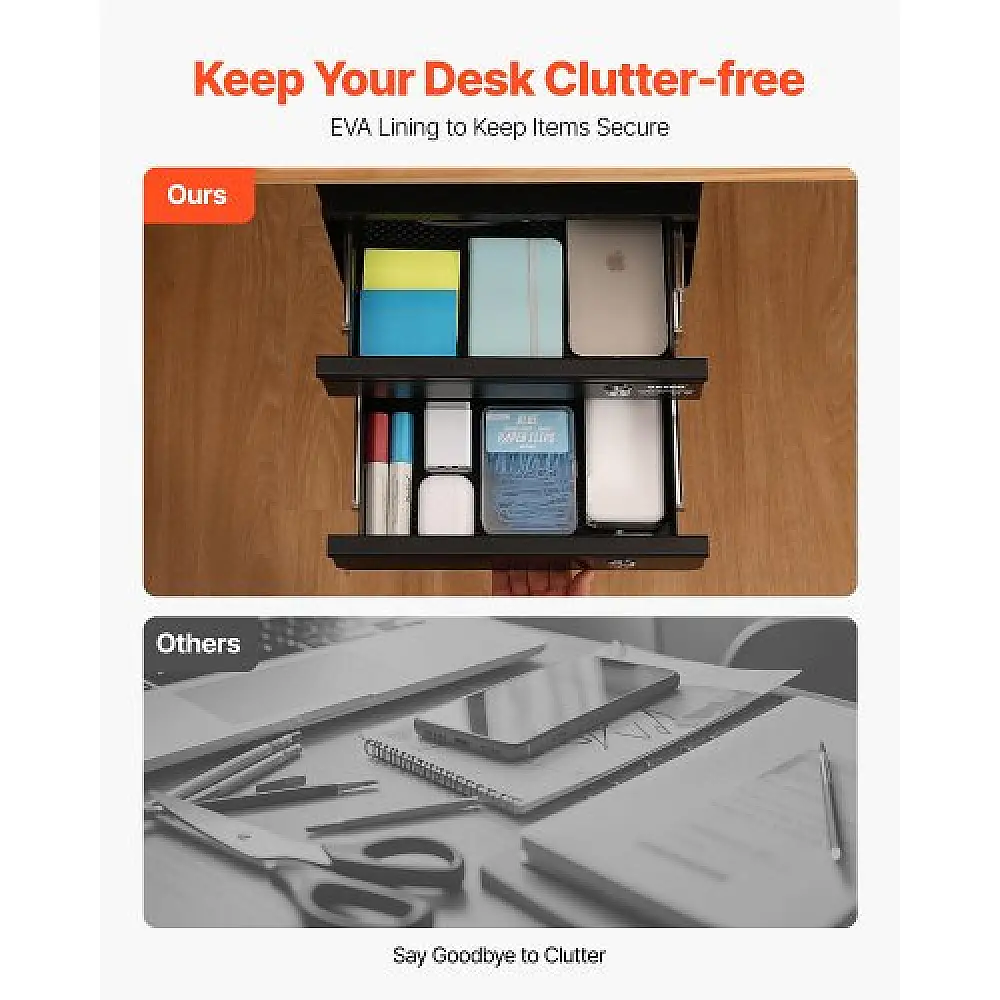 VEVOR Συρτάρι 33 cm Κλειδωμένο Οργανωτής Γραφείου GZTCTGCK13INQUZ7NV0