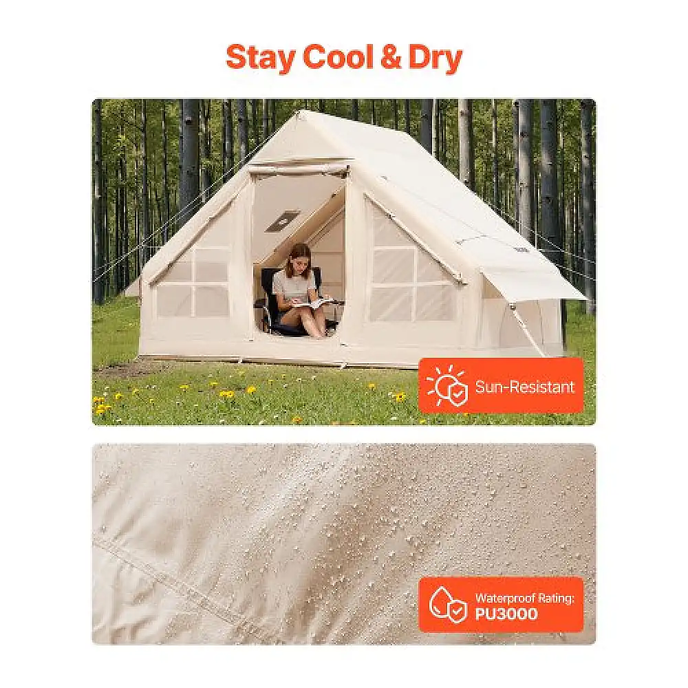 VEVOR Φουσκωτή Σκηνή Glamping 3-5 Ατόμων με Αντλία Εύκολη Στήσιμο KJZP321MCQWZILCOXV0