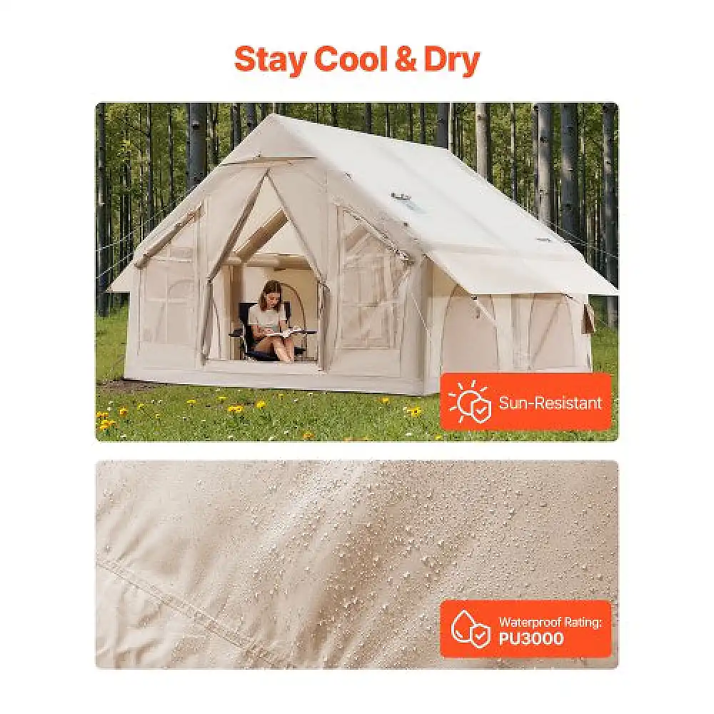 VEVOR Φουσκωτή Σκηνή Glamping 4-6 Ατόμων με Αντλία Εύκολη Στήσιμο KJZP331MCQWZC4B47V0
