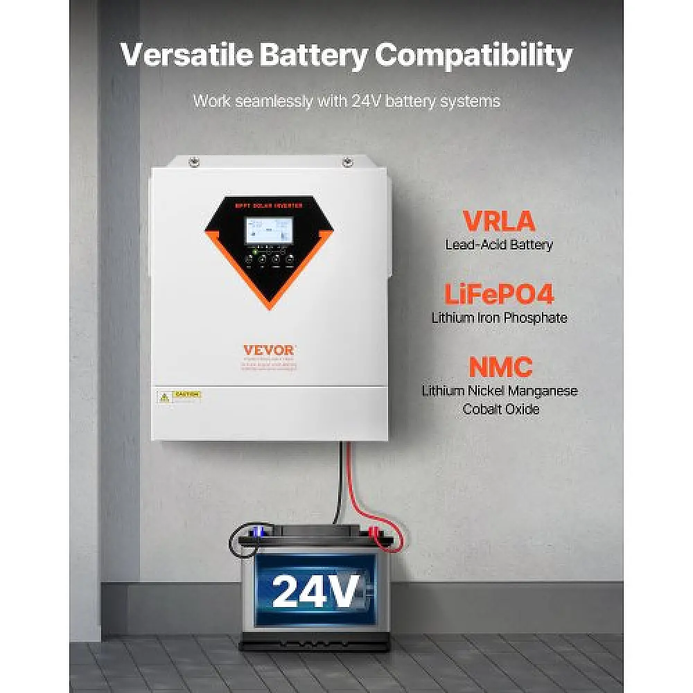 VEVOR Υβριδικός Ηλιακός Αντιστροφέας 3500W 220/230V WiFi 100A MPPT Ελεγκτής LWGPNKYTJ230DIY24V7 VEVOR Υβριδικός Ηλιακός Αντιστροφέας 3500W 220/230V WiFi 100A MPPT Ελεγκτής LWGPNKYTJ230DIY24V7