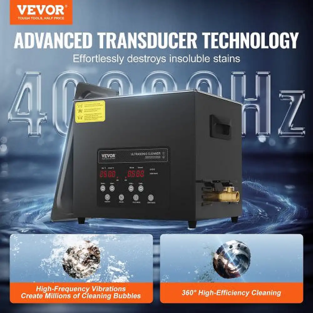 VEVOR Καθαριστικό Υπερήχων 10L με Καλάθι, Θερμαντήρα και Χρονοδιακόπτη 240W HGKCSBQXJ10LMJDLBV2