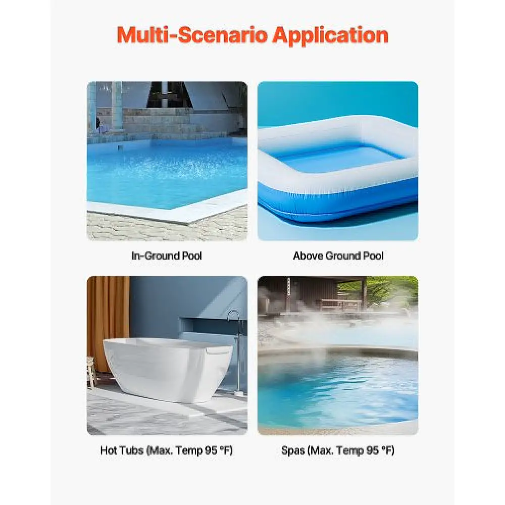 VEVOR Επαναφορτιζόμενη Σκούπα Πισίνας 8.5 GPM με Επέκταση 1H LDSCYCQJQ18WM0R5OV2