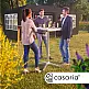 Casaria Ρυθμιζόμενο Αλουμινένιο Μπαρ Τραπέζι Ø60cm σε Ασημί Χρώμα 100591
