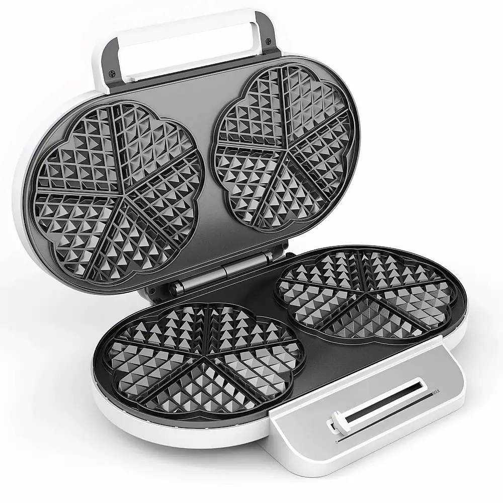 Monzana Βαφλιέρα Λευκή Διπλή Waffle Iron 1200W 107273