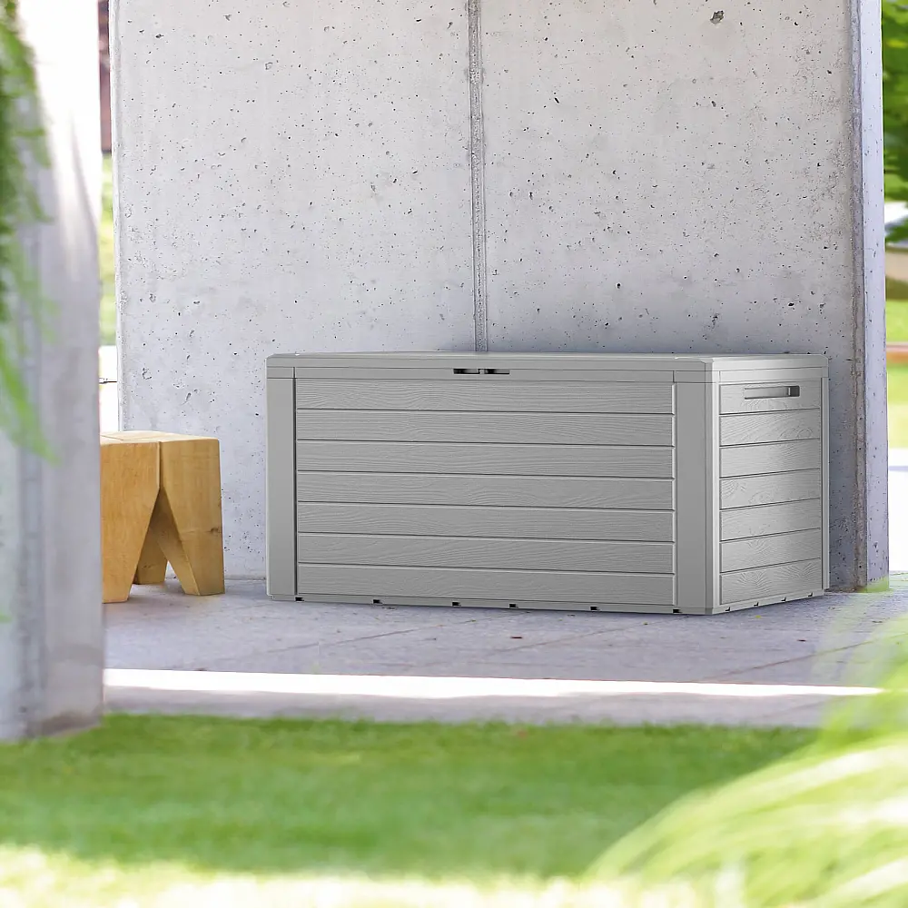 Casaria Κουτί Αποθήκευσης Woody Γκρι Ξύλινη Όψη 280L 108981
