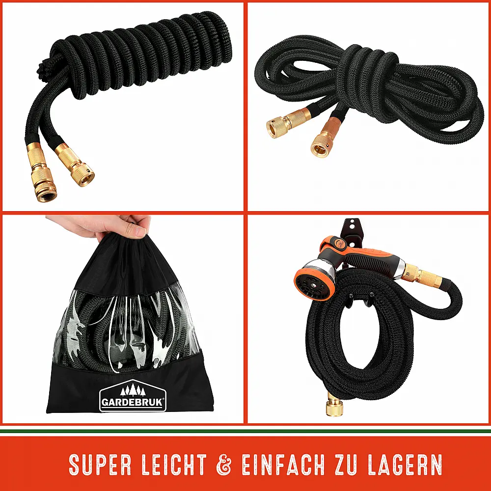 Gardebruk Εύκαμπτος Μαύρος Λάστιχος Κήπου 15μ 109318 Gardebruk Εύκαμπτος Μαύρος Λάστιχος Κήπου 15μ 109318