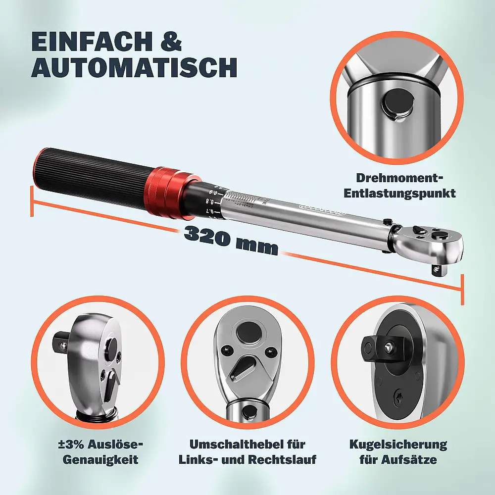 Monzana Σετ 18 εργαλείων ροπής για ποδήλατα/μοτοσικλέτες 109715