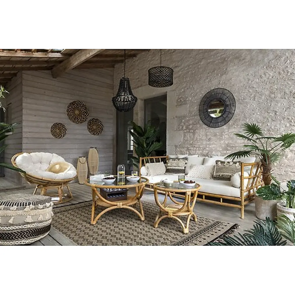 Φανάρι από Μπαμπού κα Γυαλί 27 x 72 cm 167216 Atmosphera Φανάρι από Μπαμπού κα Γυαλί 27 x 72 cm 167216 Atmosphera