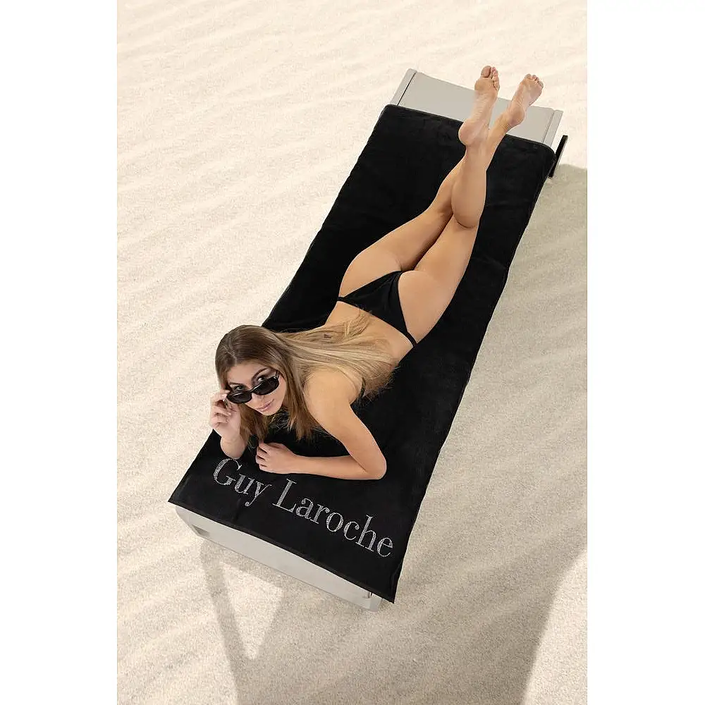Guy Laroche Πετσέτα Θαλάσσης Oceano Black 80x170, 1130090121000