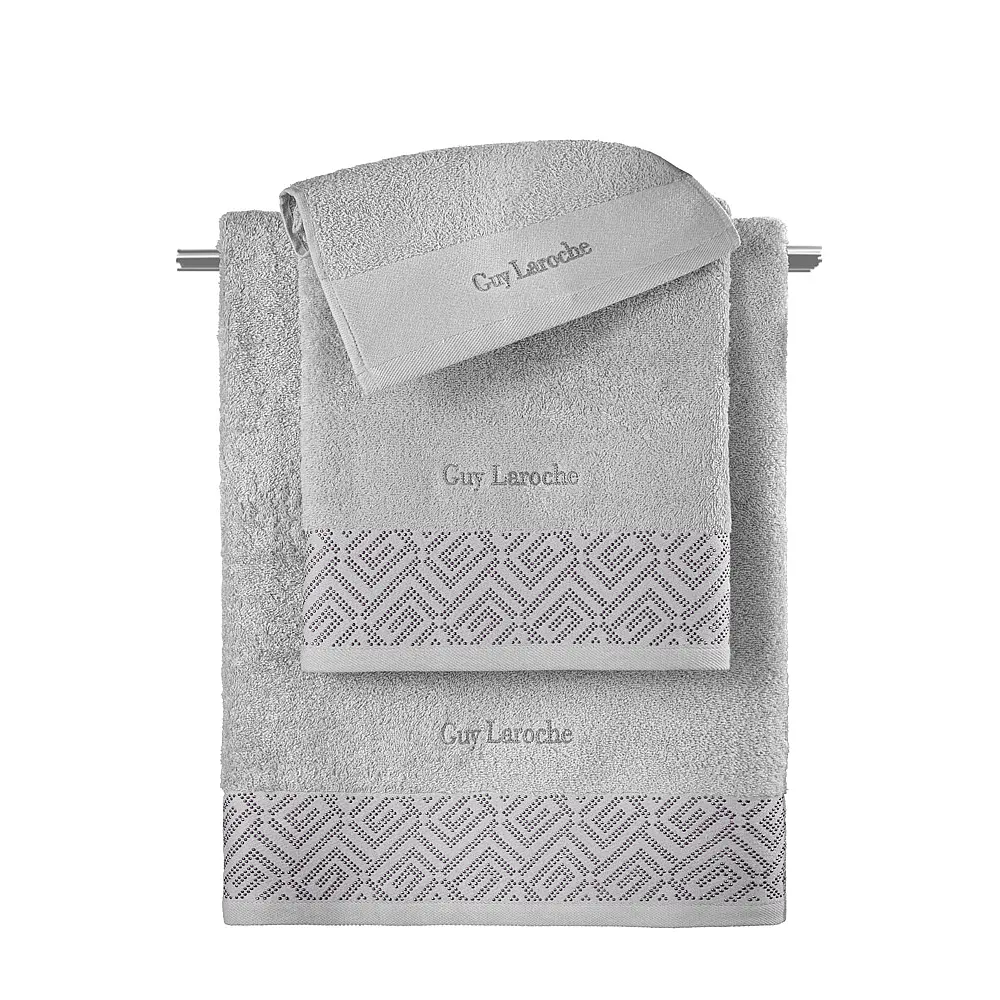 Guy Laroche Σετ 3τμχ Πετσέτες Emblem Silver, 1122090224003 Guy Laroche Σετ 3τμχ Πετσέτες Emblem Silver, 1122090224003