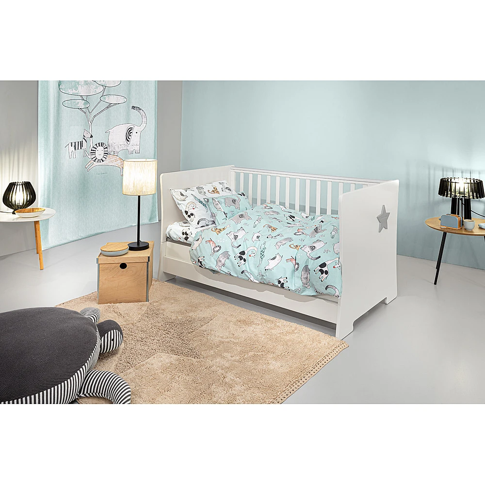 Guy Laroche Σετ 3τμχ Βρεφικά Σεντόνια Zootopia Aqua Grey 115x170, 1110092224150