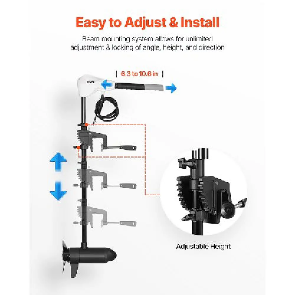 VEVOR 55lb Ηλεκτρική Εξωλέμβια Κινητήρας Θαλάσσης 12V SDKTDMD12V55PQZUV001V0