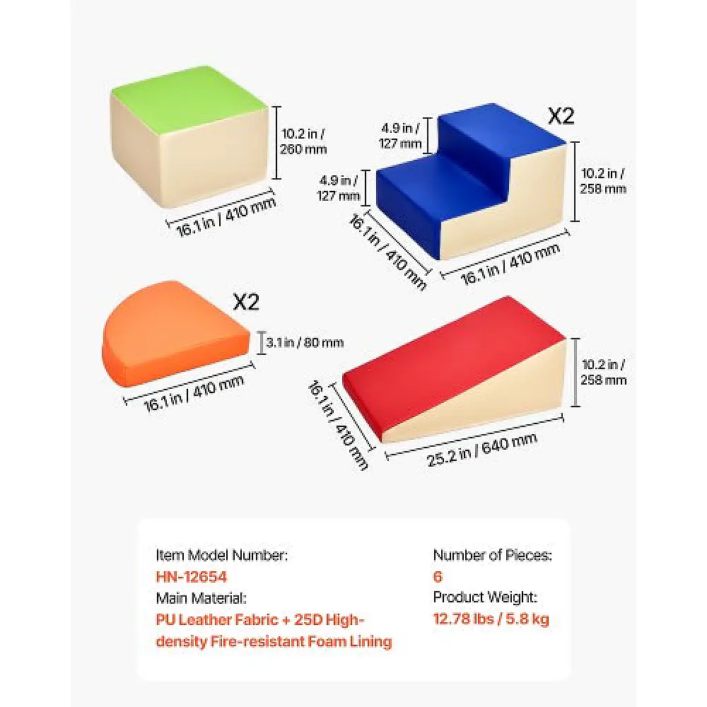 VEVOR Σετ 6 Αφρώδεις Κύβοι για Μικρούς Εξερευνητές PMWJTZBDQKBDOANIAV0