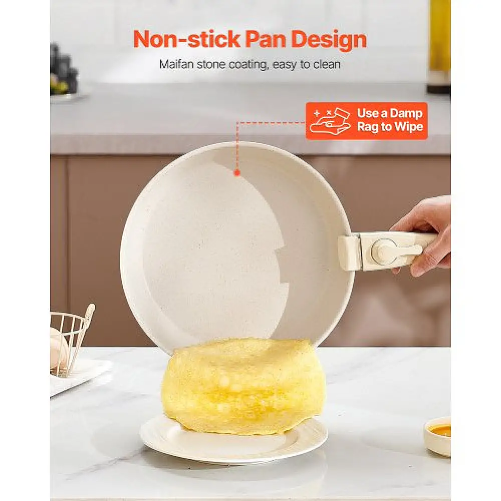 VEVOR Σετ Μαγειρικών Σκευών 17 Τεμαχίων Λευκό Γρανίτη Αντικολλητικό LGTZLGKCSB6GGB3OFV0