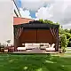 VEVOR Καφές Αδιάβροχες Κουρτίνες Κιόσκι 12' x 12' x 6.9' SMLTCL12FT12TZJSLV0