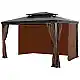 VEVOR Καφές Αδιάβροχες Κουρτίνες Κιόσκι 12' x 12' x 6.9' SMLTCL12FT12TZJSLV0