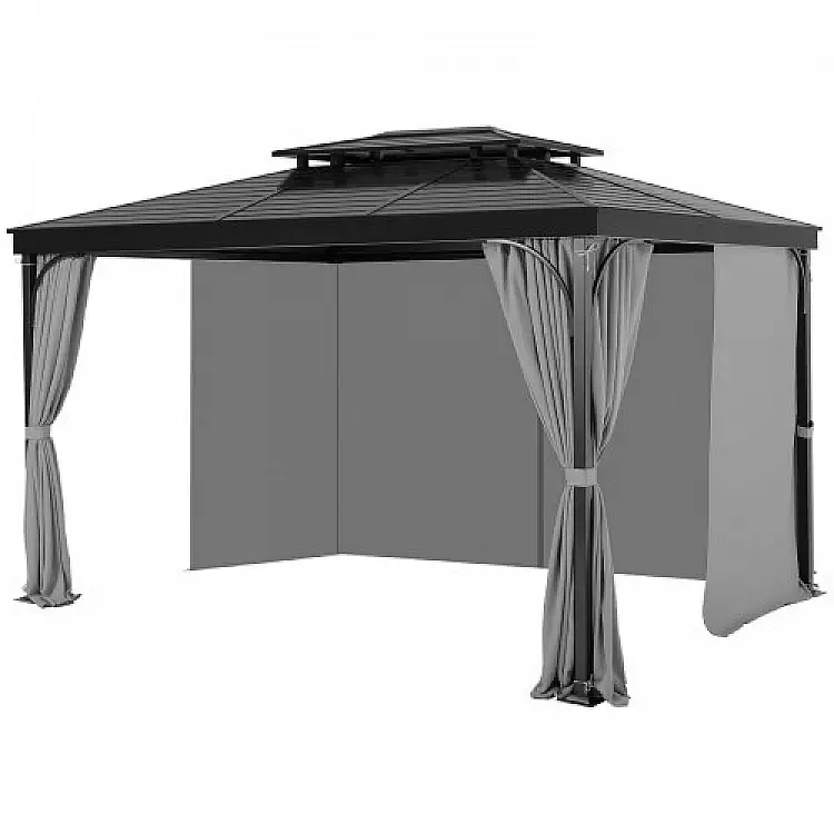 VEVOR Γκρι Αδιάβροχες Κουρτίνες Κιόσκι 12' x 10' x 6.7' SMLTCL12FT10OXMXOV0
