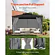 VEVOR Γκρι Αδιάβροχες Κουρτίνες Κιόσκι 10' x 10' x 6.9' SMLTCL10FT10TS9T6V0