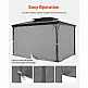 VEVOR Γκρι Αδιάβροχες Κουρτίνες Κιόσκι 10' x 10' x 6.9' SMLTCL10FT10TS9T6V0