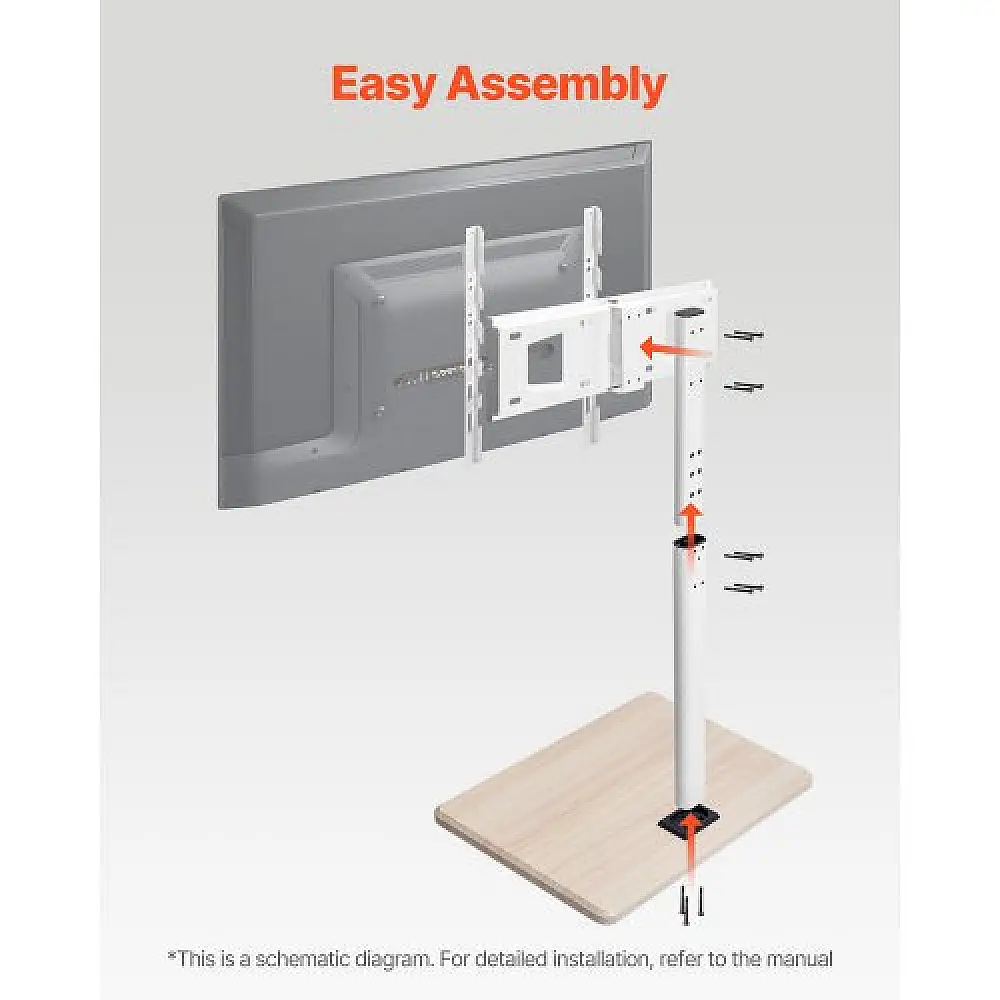 VEVOR Κινητό Τρόλεϊ Τηλεόρασης για Οθόνες 32-70 ιντσών έως 45 κιλά TYSDLDDSJZJDCSVJU001V0