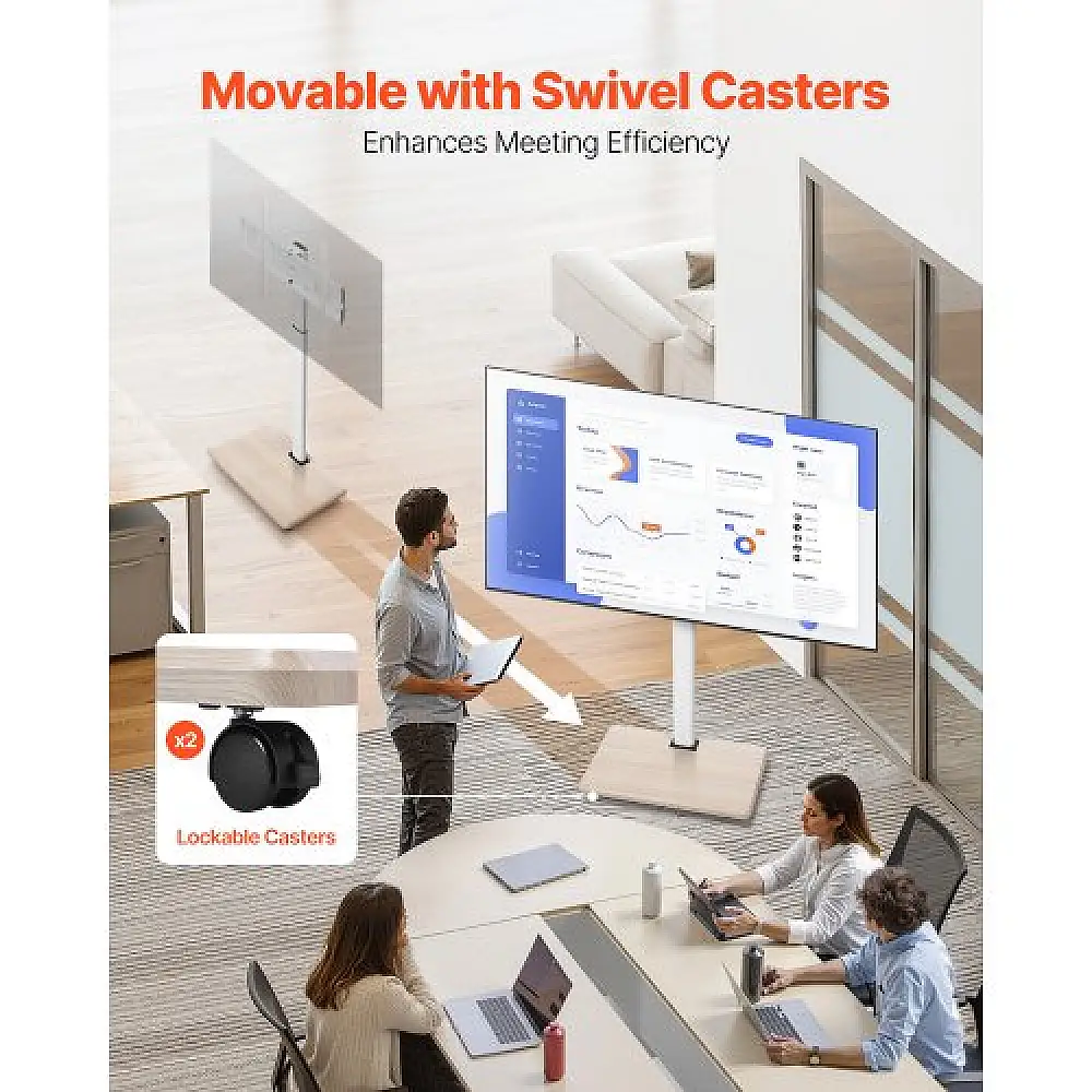 VEVOR Κινητό Τρόλεϊ Τηλεόρασης για Οθόνες 32-70 ιντσών έως 45 κιλά TYSDLDDSJZJDCSVJU001V0