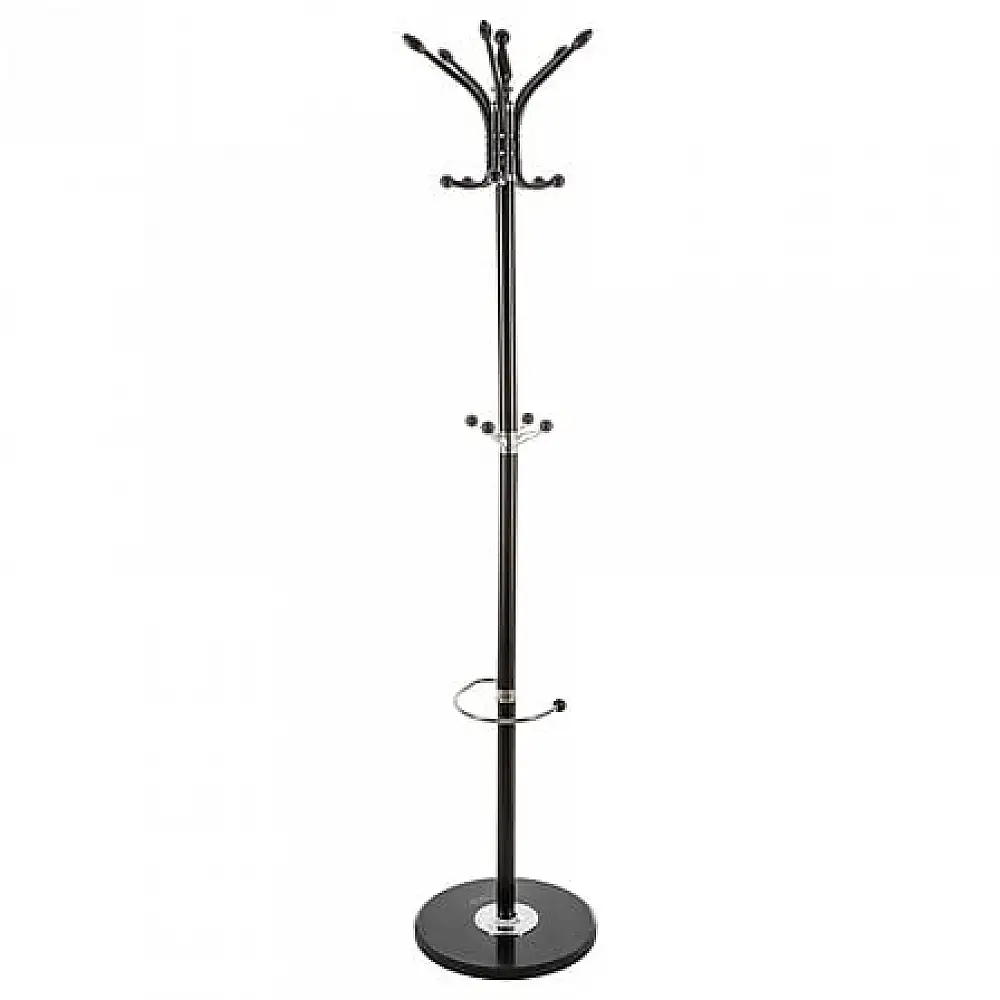 Μεταλλική Κρεμάστρα και Βάση Ομπρελών με 12 Άγκιστρα 37 x 182 cm Μαύρο 116861 5Five Simply Smart