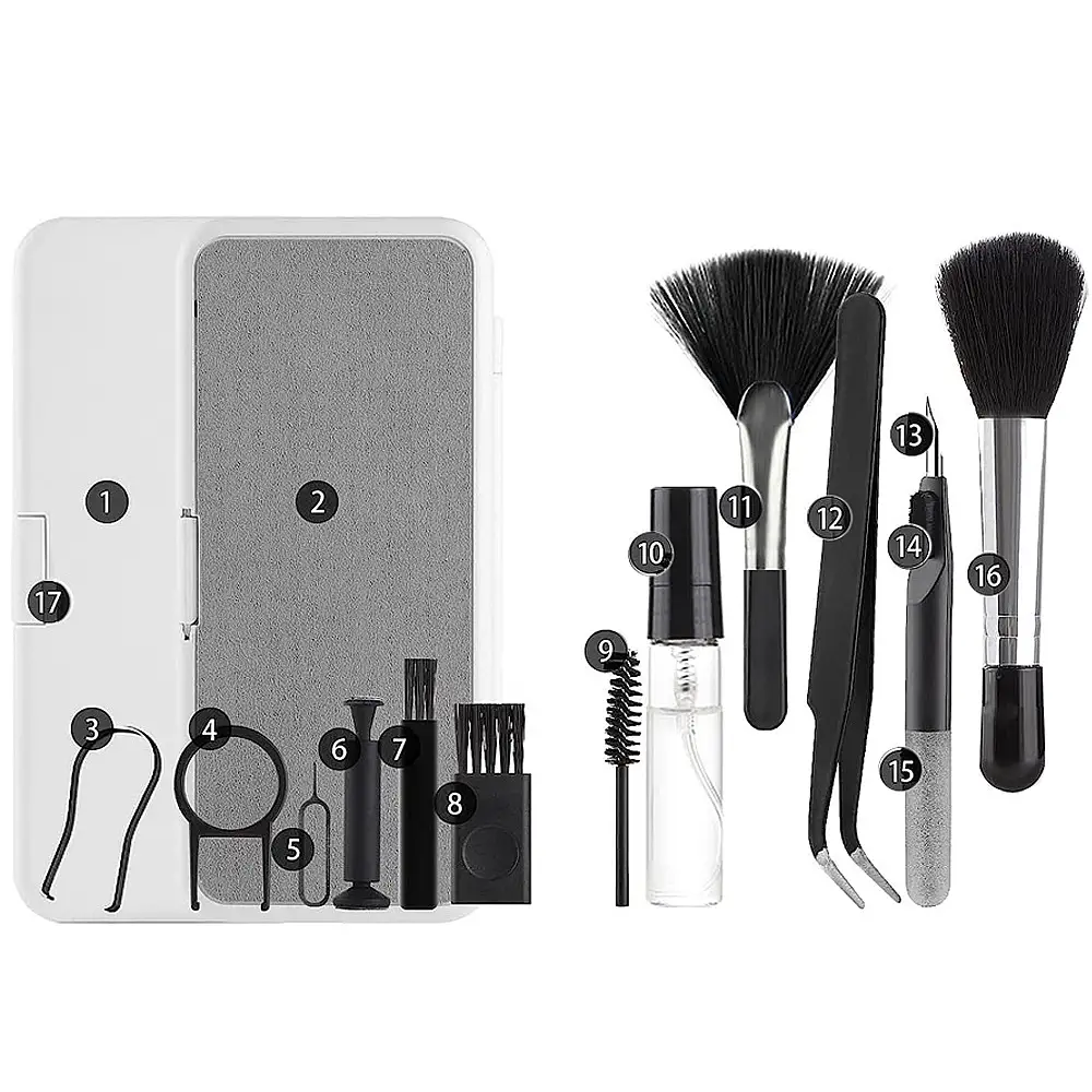 Σετ Καθαρισμού Ακουστικών και Ηλεκτρονικών Συσκευών 17 σε 1 5907451364314 Verk Group