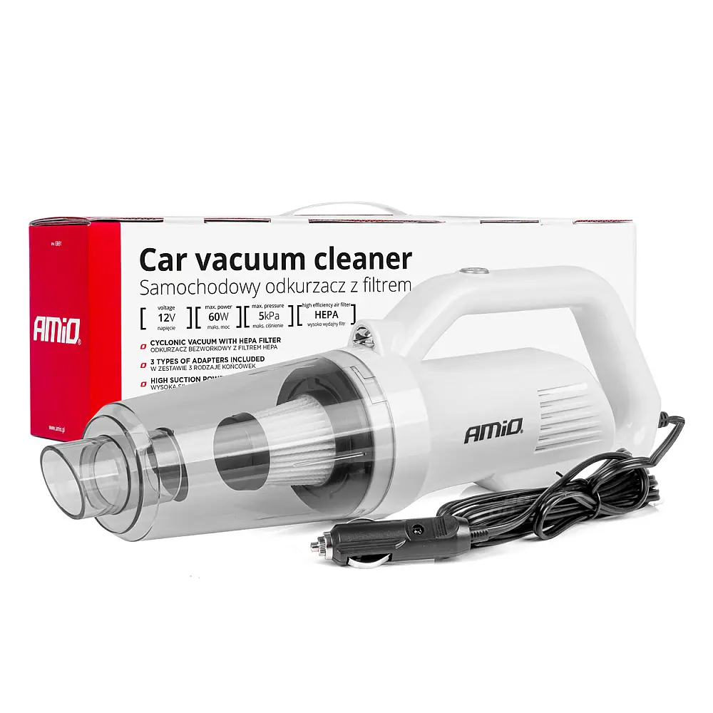 AMiO Σκούπα αυτοκινήτου 12V 60W HEPA 5kPa ,03691 AMiO Σκούπα αυτοκινήτου 12V 60W HEPA 5kPa ,03691
