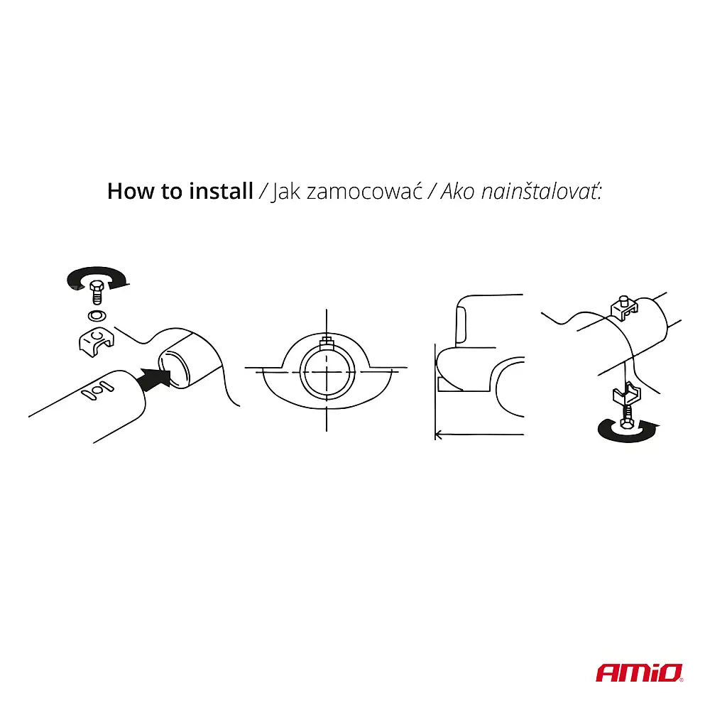 AMiO  Σιγαστήρας εξάτμισης από ανοξείδωτο χάλυβα MT 017BLC ,02197