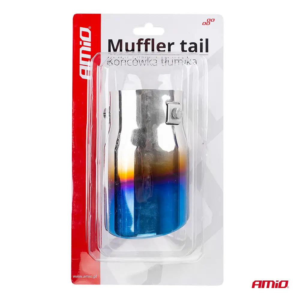 AMiO  Σιγαστήρας εξάτμισης από ανοξείδωτο χάλυβα MT 017BLC ,02197