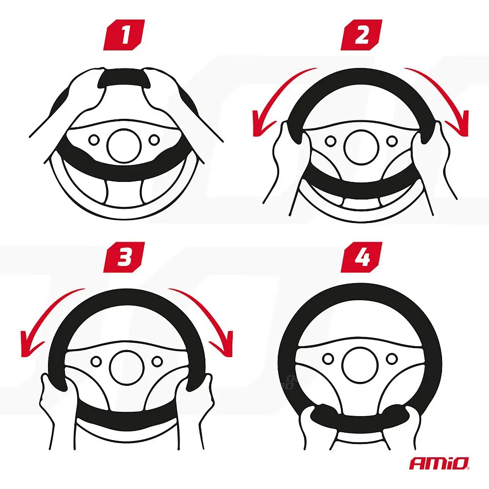 AMiO  Κάλυμμα τιμονιού SWC-06-M ,01361