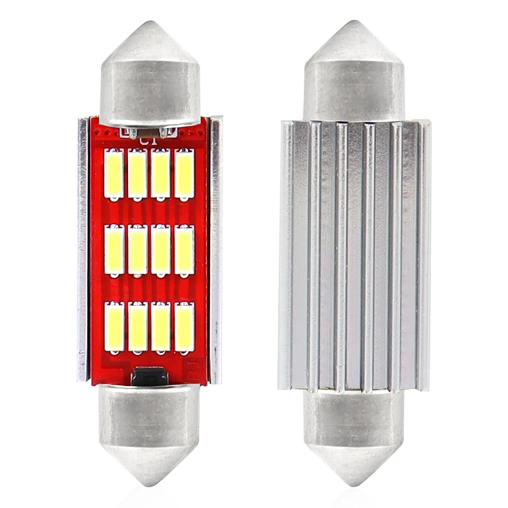 AMiO  LED CANBUS 4014 12SMD Festoon C5W C10W C3W 41mm Λευκό 12V/24V ,01291