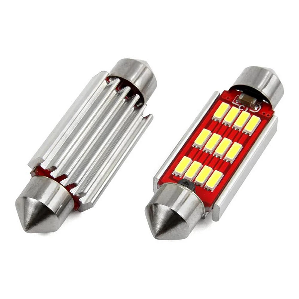 AMiO  LED CANBUS 4014 12SMD Festoon C5W C10W C3W 41mm Λευκό 12V/24V ,01291