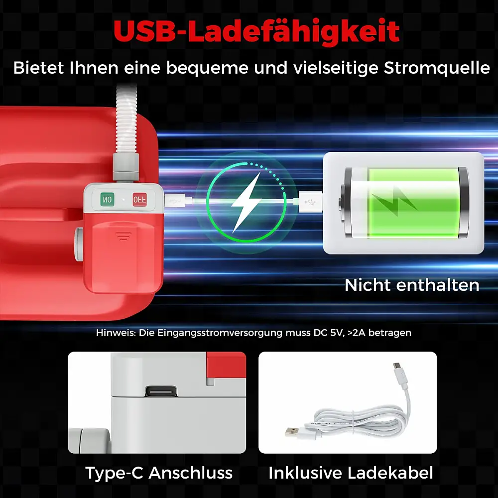 Costway Αντλία Μεταφοράς Καυσίμου με Αισθητήρα Αυτόματης Διακοπής και Διπλή Τροφοδοσία USB/Μπαταρίες AA TB10004