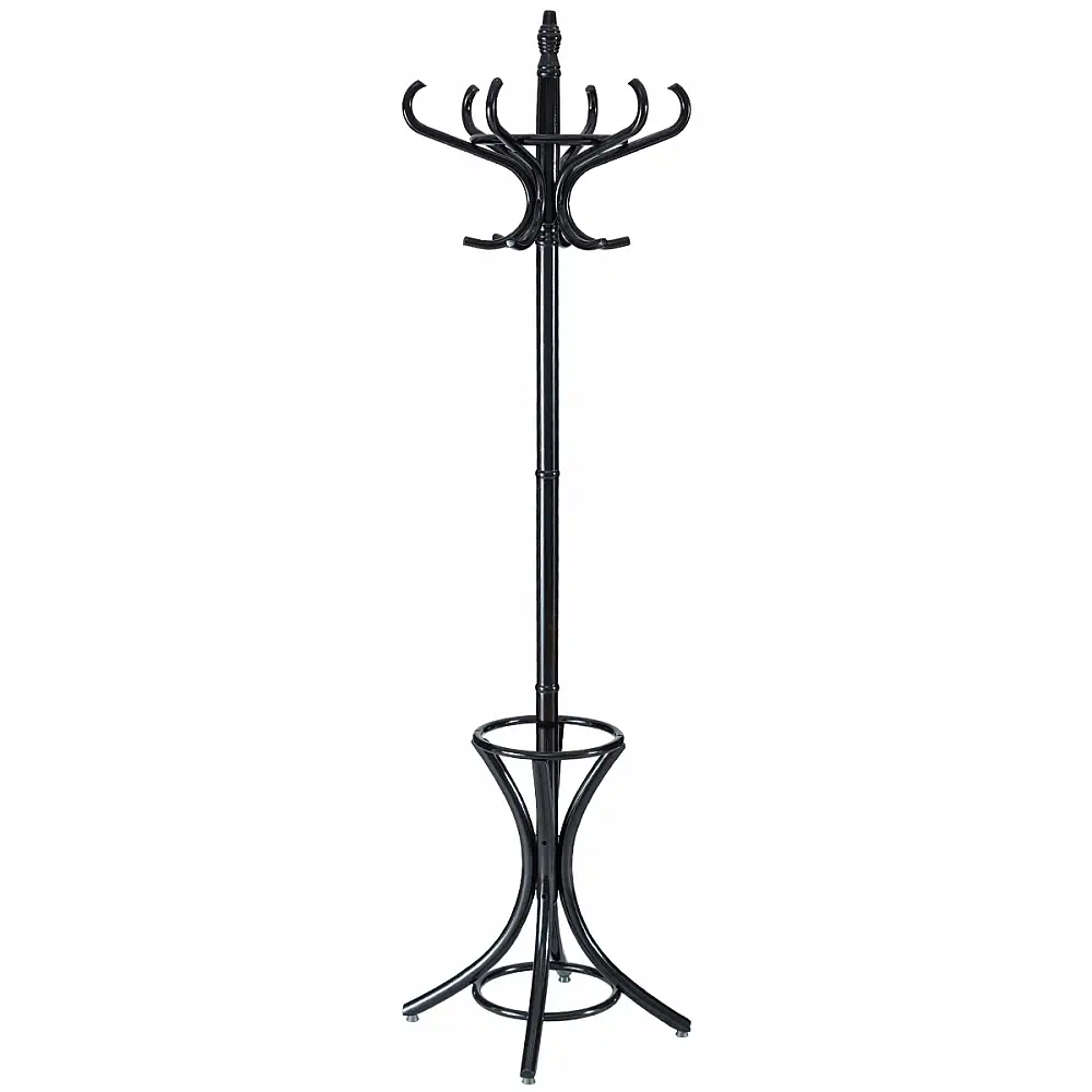 Costway Μοντέρνα Κρεμάστρα Ρούχων με Θέση για Ομπρέλες και 12 Γάντζους - Μαύρο HW55588BK