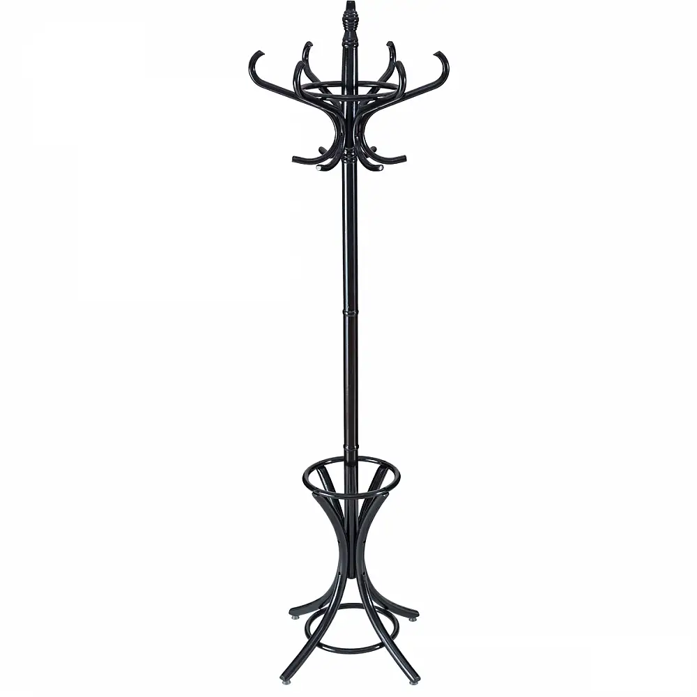 Costway Μοντέρνα Κρεμάστρα Ρούχων με Θέση για Ομπρέλες και 12 Γάντζους - Μαύρο HW55588BK