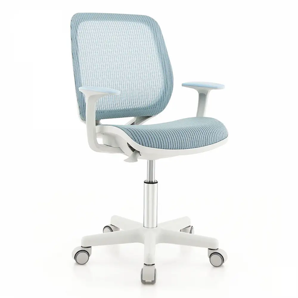 Costway Παιδική Περιστρεφόμενη Καρέκλα Ρυθμιζόμενου Ύψους με Φρένο Καθίσματος Εργονομική Καρέκλα Γραφείου Μπλε HY10192BL