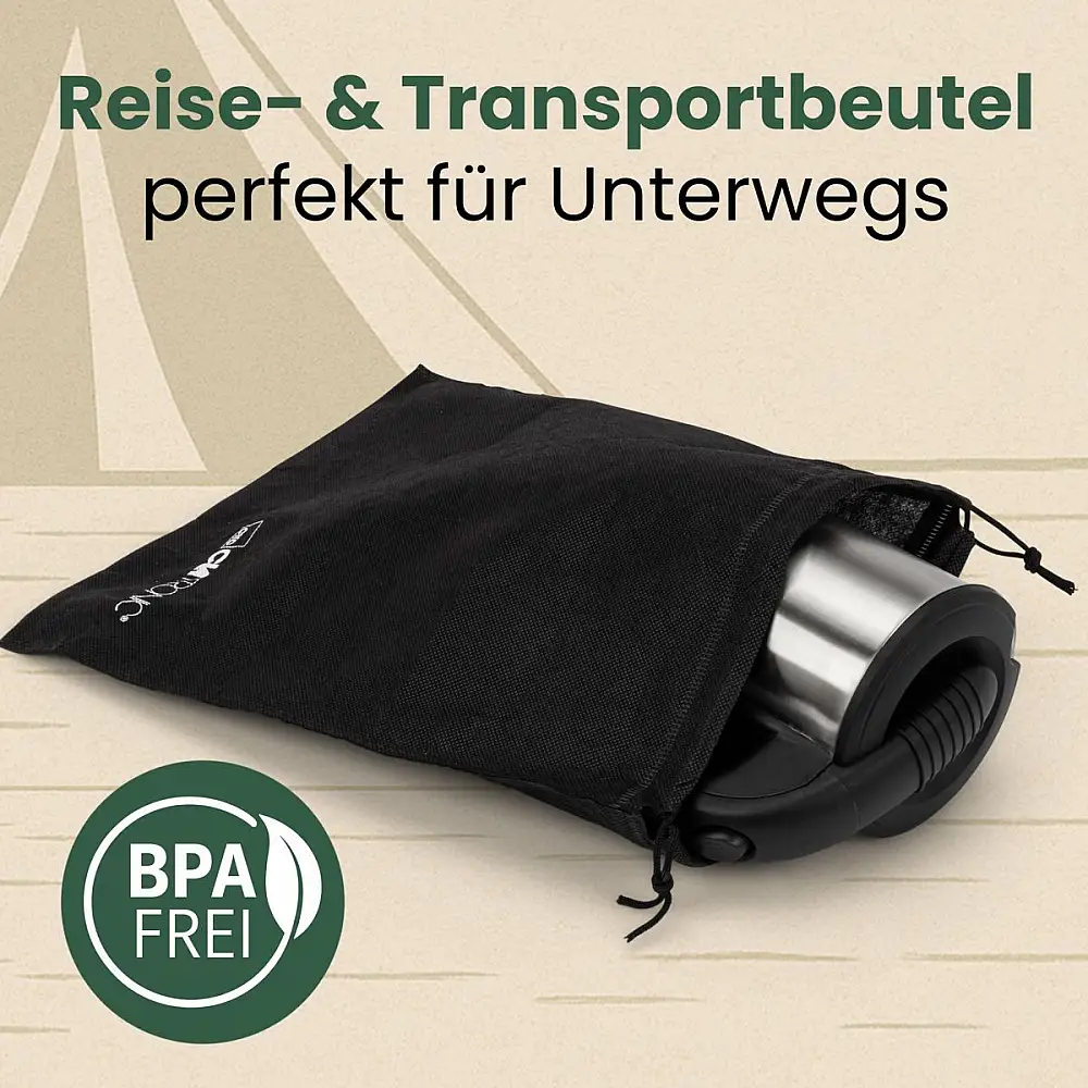 Βραστήρας Ταξιδίου από Ανοξείδωτο Ατσάλι 0.5L 1000 W- Μαύρο/Ασημί WKR3624 Clatronic