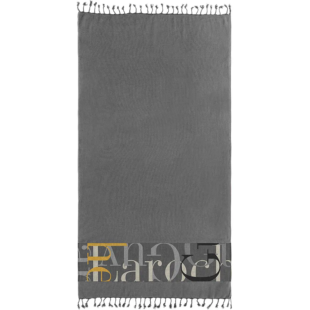 Guy Laroche Πετσέτα Θαλάσσης - Παρεό Pestemal 25 Anthracite 90x170 ,1130030125052