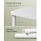 SONGMICS Λευκό Μοντέρνο Κομοδίνο 34x30x58cm με 3 Ράφια και Υφασμάτινο Καλάθι LET286W01
