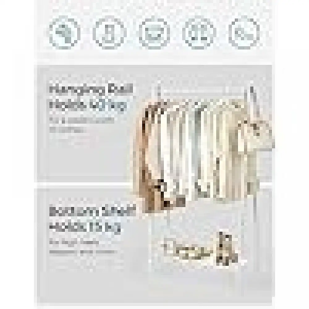 SONGMICS Ράγα Ρούχων με Ράφι Αποθήκευσης, Υψηλή Αντοχή 40kg, Διαστάσεις 92.5x33.5x153cm HSR023W01