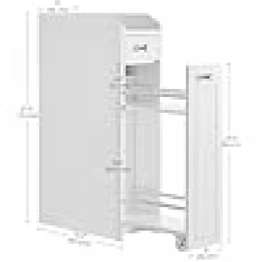 VASAGLE Λευκό Ντουλάπι Μπάνιου 18x40x70cm με 4 Ράφια και Συρόμενο Συρτάρι BBC847P31